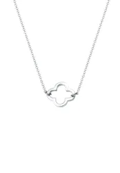 Elli - Halskette Kleeblatt Talisman, 50 CM, Silber