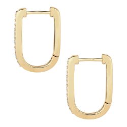Glanzstücke München Creolen aus Sterling Silber in gelbgold mit Topas Ohrringe 1 ct Damen