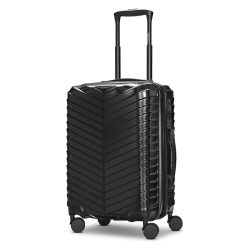 Redolz Essentials 18 4 Rollen Kabinentrolley 55 cm mit Dehnfalte Reisetaschen 1 ct Schwarz Herren