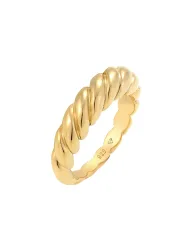 Elli Twisted Gedreht Bandring 925 Silber Ringe 1 ct Damen