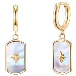 Valero Pearls Ohrhänger Edelstahl Perlmutt in Roségold Ohrringe 1 ct Damen
