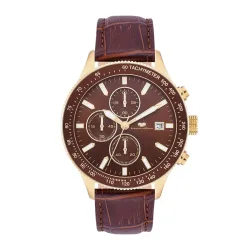 Rhodenwald & Söhne Armband-Uhr Karthago II aus Echtleder in gelbgold Uhren 1 ct Herren