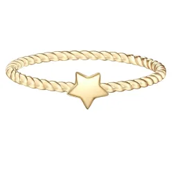 Glanzstücke München Ring Stern Sterling Silber in Gelbgold Ringe 1 ct Damen