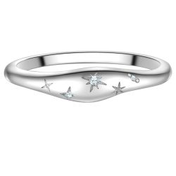Glanzstücke München Ring Stern aus Sterling Silber in silber mit Zirkonia Ringe 1 ct Damen