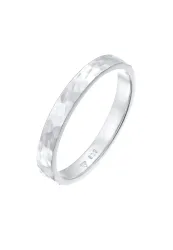 Elli - Ring Pinky Ring Gehämmert 925 Silber, 46mm