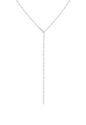 Elli Basic Y-Kette Figaro Trend Verstellbar 925 Silber Ketten 1 ct Damen