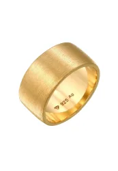 Elli Bandring Breit Matt Gebürstet Basic 925 Silber Ringe 1 ct Damen