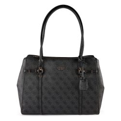 Guess Leona Schultertasche Handtaschen 1 ct Schwarz Damen