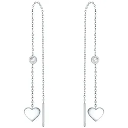 EASTSIDE Ohrhänger Herz Edelstahl Preciosa in Silber Ohrringe 1 ct Damen