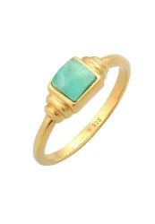 Elli, Elli - Ring Amazonit Edelstein Vintage, 58mm, Gold