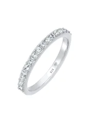 Elli - Ring Memoire Bandring Kristalle, 54mm, Silber