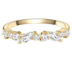 Glanzstücke München Ring aus Sterling Silber in gelbgold mit Zirkonia Ringe 1 ct Damen