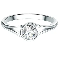 Trilani Ring Sterling Silber Zirkonia in Silber Ringe 1 ct Damen