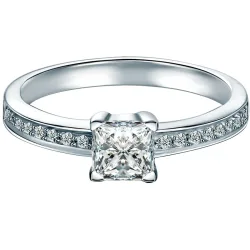 Trilani Ring aus Sterling Silber in silber mit Zirkonia Ringe 1 ct Damen