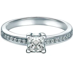 Trilani Ring aus Sterling Silber in silber mit Zirkonia Ringe 1 ct Damen