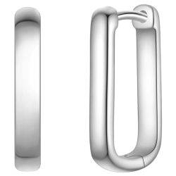 Glanzstücke München Creolen aus Sterling Silber in silber Ohrringe 1 ct Damen
