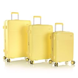 Heys Pastel 4 Rollen Kofferset 3-teilig mit Dehnfalte Reisetaschen 1 ct Gelb Herren