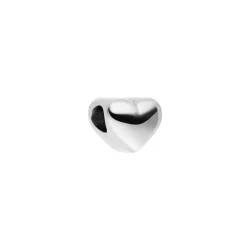Purelei LEI Classic Heart Charm 100% Edelstahl Charms & Anhänger 1 ct Grau