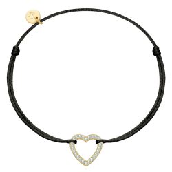 Glanzstücke München Armband Herz aus Sterling Silber in gelbgold mit Zirkonia Armbänder & Armreife 1 ct Damen