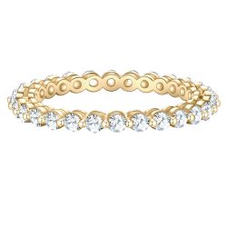 Glanzstücke München Ring aus Sterling Silber in gelbgold mit Zirkonia Ringe 1 ct Damen
