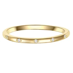 Glanzstücke München Ring aus Sterling Silber in gelbgold mit Zirkonia Ringe 1 ct Damen