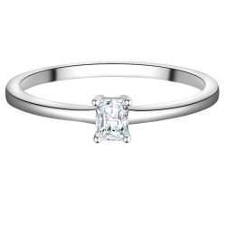Trilani Ring aus Sterling Silber in silber mit Zirkonia Ringe 1 ct Damen