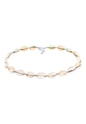 Elli Echte Kauri Muscheln Beach 925 Sterling Silber Ketten 1 ct Damen