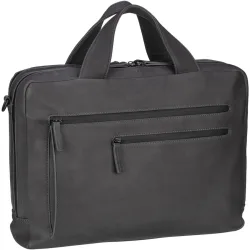Leonhard Heyden Den Haag Aktentasche Leder 40 cm Laptopfach Laptoptaschen 1 ct Grau Herren