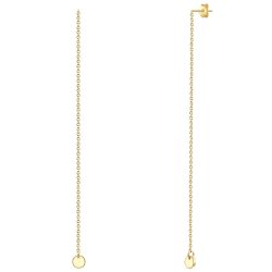 Glanzstücke München Ohrstecker Kreis Sterling Silber in Gelbgold Ohrringe 1 ct Damen