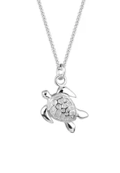 Elli - Halskette Schildkröten Anhänger, 45cm, Silber