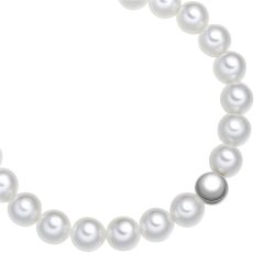 Rafaela Donata Perlen-Armband aus Sterling Silber in silber mit Muschelkernperle Armbänder & Armreife 1 ct Damen