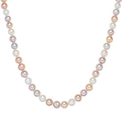 Valero Pearls Perlen-Kette aus Perlseide in Multicolor mit Süßwasser-Zuchtperle Ketten 1 ct Damen