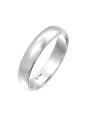 Elli Basic Bandring Casual Look 925 Sterling Silber Ringe 1 ct Damen