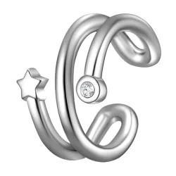 Glanzstücke München - Ohrklemme Stern, 14mm, Silber