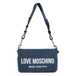 Love Moschino Denim Signature Love Schultertasche Handtaschen 1 ct Violett Damen