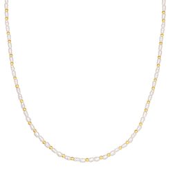 EASTSIDE Halskette aus Edelstahl in Gelbgold mit Perle (synth.) Ketten 1 ct Damen