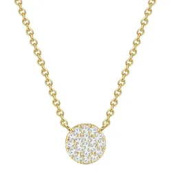 Glanzstücke München Halskette Sterling Silber Zirkonia in Gelbgold Ketten 1 ct Damen