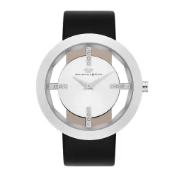 Rhodenwald & Söhne Armband-Uhr Lucrezia aus Echtleder in silber Uhren 1 ct Damen