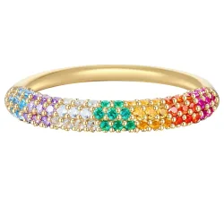 Glanzstücke München Ring Sterling Silber Zirkonia in Gelbgold Ringe 1 ct Damen