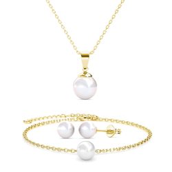MYC-Paris Trio-Set aus Perlmutt Schmuck-Set 1 ct Damen
