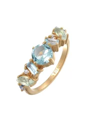 Elli - Ring Topas Mondstein Amethyst Klassik 925 Silber, 52mm, Gold