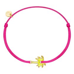Glanzstücke München Armband Palme aus Textil und Sterling Silber in Gelbgold Armbänder & Armreife 1 ct Damen