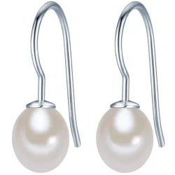 Valero Pearls - Perlen-Ohrhänger, 24mm, Silber