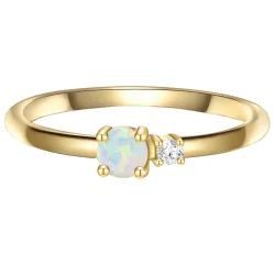 Glanzstücke München Ring Sterling Silber Zirkonia in Gelbgold Ringe 1 ct Damen
