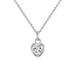 Rafaela Donata Halskette Herz Sterling Silber Zirkonia in Silber Ketten 1 ct Damen