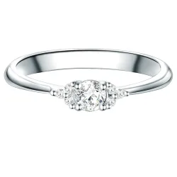 Trilani Ring Sterling Silber Zirkonia in Silber Ringe 1 ct Damen