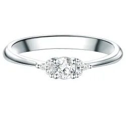 Trilani Ring Sterling Silber Zirkonia in Silber Ringe 1 ct Damen