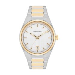 Spears & Walker Armband-Uhr aus Edelstahl in silber/gelbgold Uhren 1 ct Herren