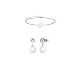 MYC-Paris Pauline Kristallperlen-Set Schmuck-Set 1 ct Weiss Damen