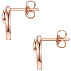 Rafaela Donata Ohrstecker Sterling Silber Zirkonia in Roségold Ohrringe 1 ct Damen